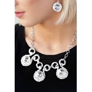 Tri-Fecta Bling Necklace & Earring Set
